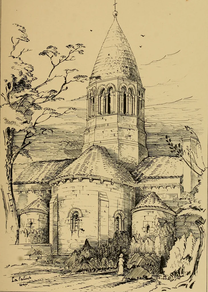 An illustration from A visit to the domed churches of Charente, France, by the Architectural Association of London, in the year 1875 : published as a memorial to Edmund Sharpe : with an historical and descriptive text, illustrated by sixty photo-lithographed plates, 1880, leaf 140