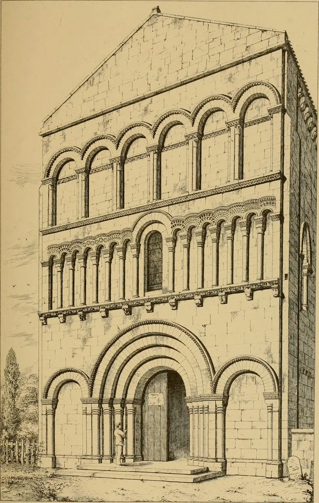An illustration from A visit to the domed churches of Charente, France, by the Architectural Association of London, in the year 1875 : published as a memorial to Edmund Sharpe : with an historical and descriptive text, illustrated by sixty photo-lithographed plates, 1880, leaf 142