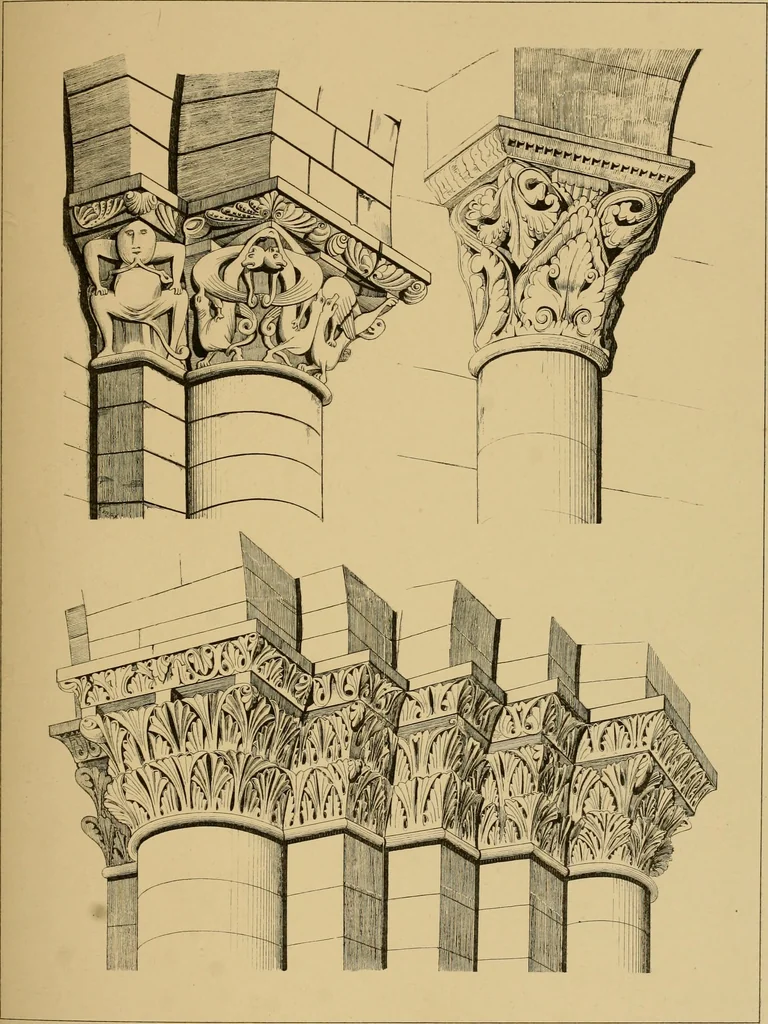An illustration from A visit to the domed churches of Charente, France, by the Architectural Association of London, in the year 1875 : published as a memorial to Edmund Sharpe : with an historical and descriptive text, illustrated by sixty photo-lithographed plates, 1880, leaf 146