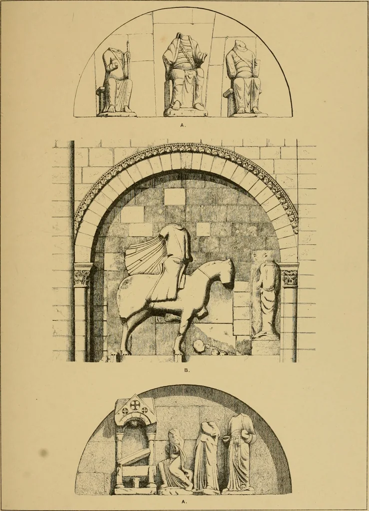 An illustration from A visit to the domed churches of Charente, France, by the Architectural Association of London, in the year 1875 : published as a memorial to Edmund Sharpe : with an historical and descriptive text, illustrated by sixty photo-lithographed plates, 1880, leaf 172