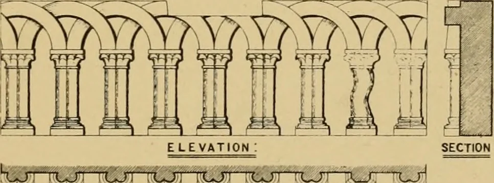 An illustration from A visit to the domed churches of Charente, France, by the Architectural Association of London, in the year 1875 : published as a memorial to Edmund Sharpe : with an historical and descriptive text, illustrated by sixty photo-lithographed plates, 1880, leaf 176