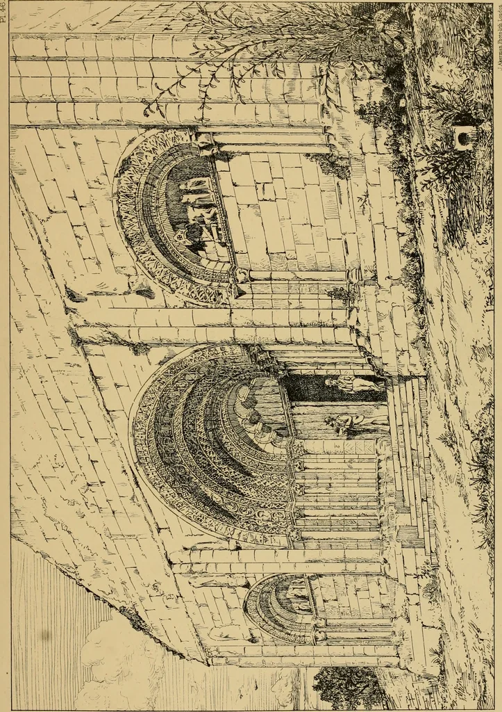 An illustration from A visit to the domed churches of Charente, France, by the Architectural Association of London, in the year 1875 : published as a memorial to Edmund Sharpe : with an historical and descriptive text, illustrated by sixty photo-lithographed plates, 1880, leaf 178