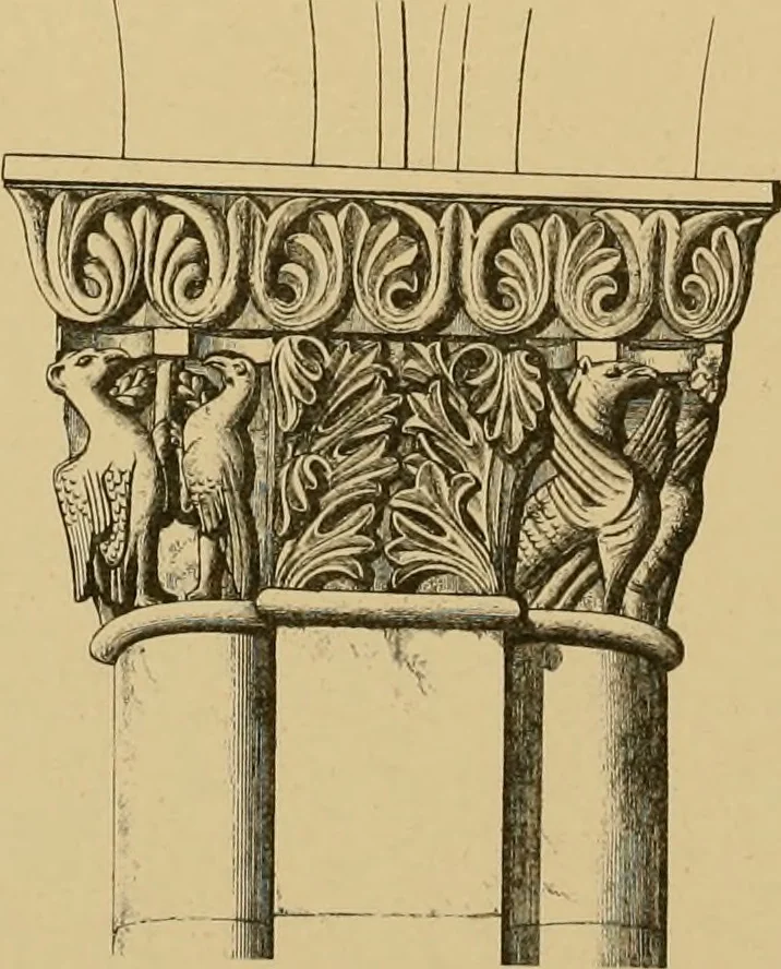 An illustration from A visit to the domed churches of Charente, France, by the Architectural Association of London, in the year 1875 : published as a memorial to Edmund Sharpe : with an historical and descriptive text, illustrated by sixty photo-lithographed plates, 1880, leaf 194