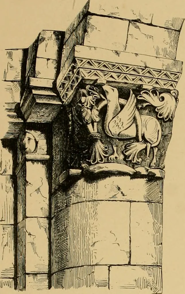 An illustration from A visit to the domed churches of Charente, France, by the Architectural Association of London, in the year 1875 : published as a memorial to Edmund Sharpe : with an historical and descriptive text, illustrated by sixty photo-lithographed plates, 1880, leaf 198