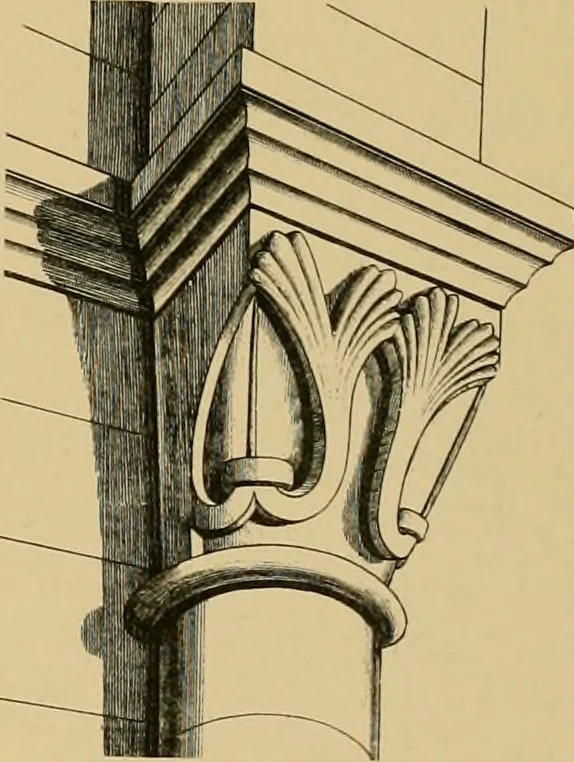 An illustration from A visit to the domed churches of Charente, France, by the Architectural Association of London, in the year 1875 : published as a memorial to Edmund Sharpe : with an historical and descriptive text, illustrated by sixty photo-lithographed plates, 1880, leaf 198