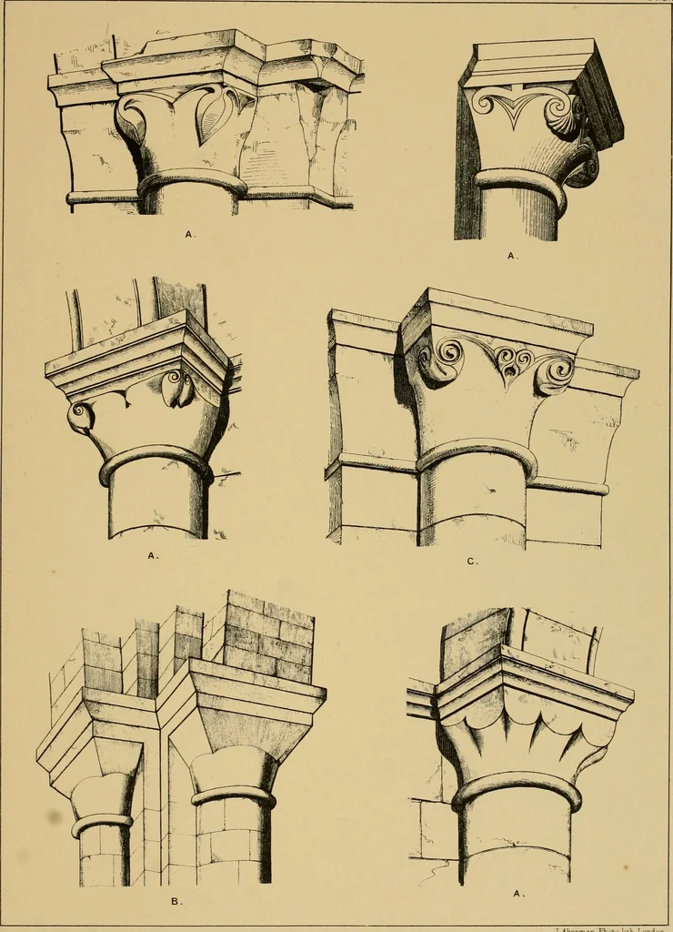 An illustration from A visit to the domed churches of Charente, France, by the Architectural Association of London, in the year 1875 : published as a memorial to Edmund Sharpe : with an historical and descriptive text, illustrated by sixty photo-lithographed plates, 1880, leaf 200