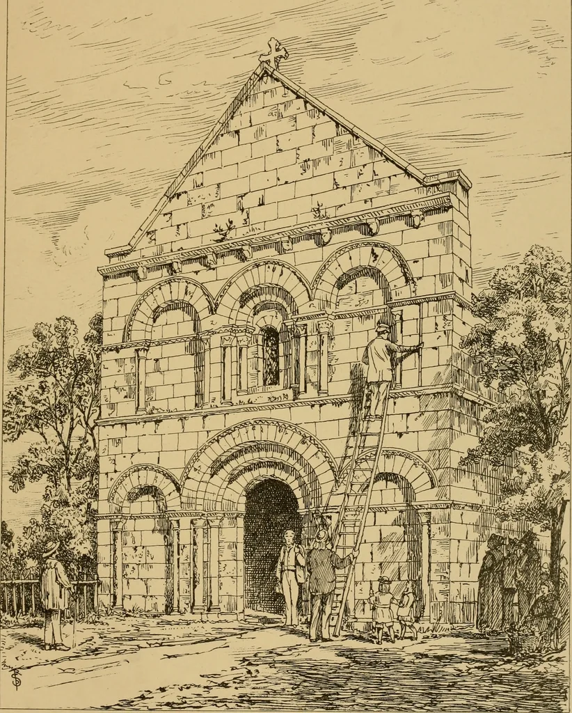 An illustration from A visit to the domed churches of Charente, France, by the Architectural Association of London, in the year 1875 : published as a memorial to Edmund Sharpe : with an historical and descriptive text, illustrated by sixty photo-lithographed plates, 1880, leaf 204