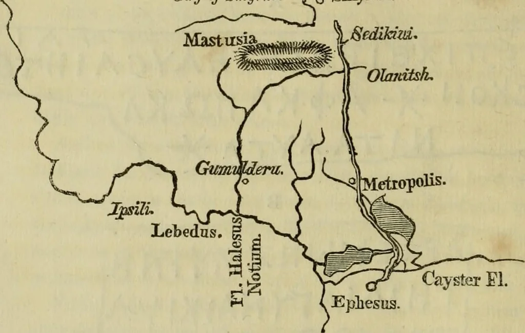 An illustration from A visit to the seven churches of Asia : with an excursion into Pisidia, containing remarks on the geography and antiquities of those countries, a map of the author's routes, and numerous inscriptions, 1828, leaf 317