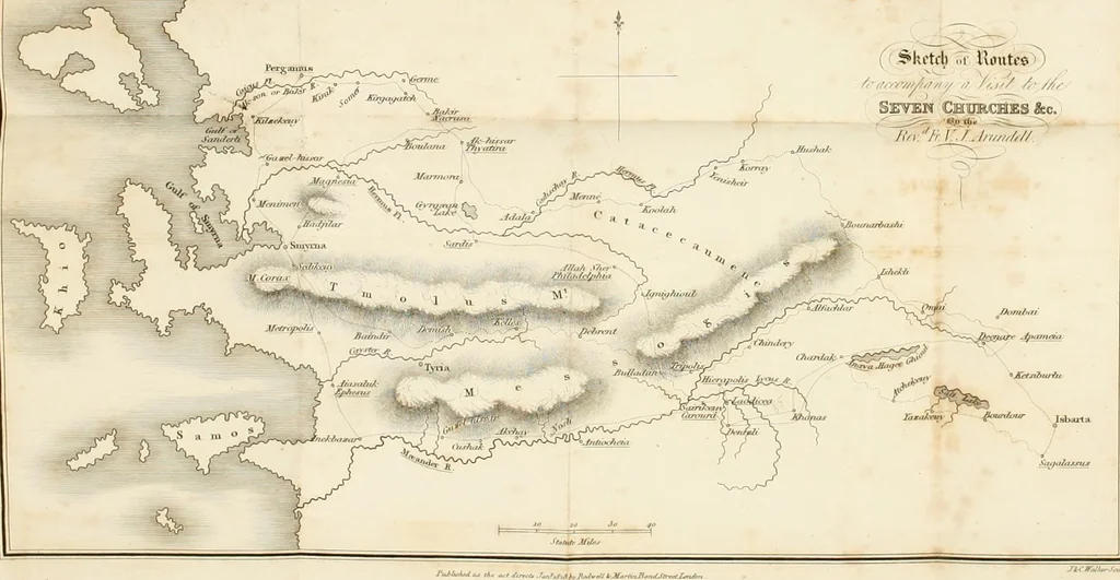 An illustration from A visit to the seven churches of Asia : with an excursion into Pisidia, containing remarks on the geography and antiquities of those countries, a map of the author's routes, and numerous inscriptions, 1828, leaf 4