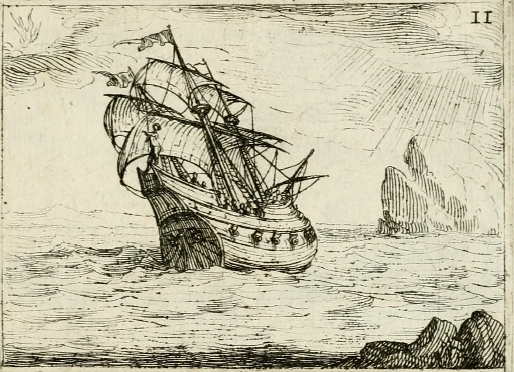 An illustration from Vita Beatae Mariae Virginis matris Dei, emblematibvs delineata = Vie de la bien-hevrevse Vierge Marie, mere de Diev, representée par figures emblematiques, 1646, leaf 18