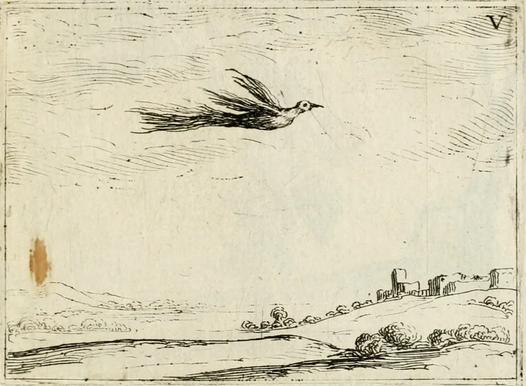An illustration from Vita Beatae Mariae Virginis matris Dei, emblematibvs delineata = Vie de la bien-hevrevse Vierge Marie, mere de Diev, representée par figures emblematiques, 1646, leaf 24