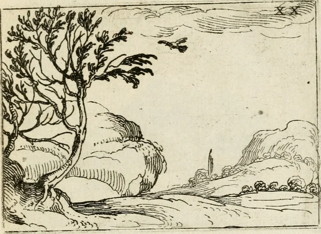 An illustration from Vita Beatae Mariae Virginis matris Dei, emblematibvs delineata = Vie de la bien-hevrevse Vierge Marie, mere de Diev, representée par figures emblematiques, 1646, leaf 54