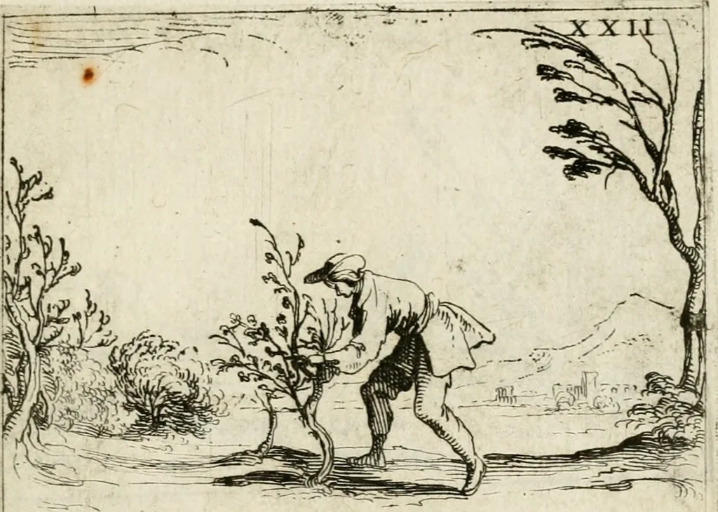An illustration from Vita Beatae Mariae Virginis matris Dei, emblematibvs delineata = Vie de la bien-hevrevse Vierge Marie, mere de Diev, representée par figures emblematiques, 1646, leaf 58