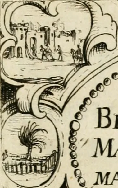 An illustration from Vita Beatae Mariae Virginis matris Dei, emblematibvs delineata = Vie de la bien-hevrevse Vierge Marie, mere de Diev, representée par figures emblematiques, 1646, leaf 8