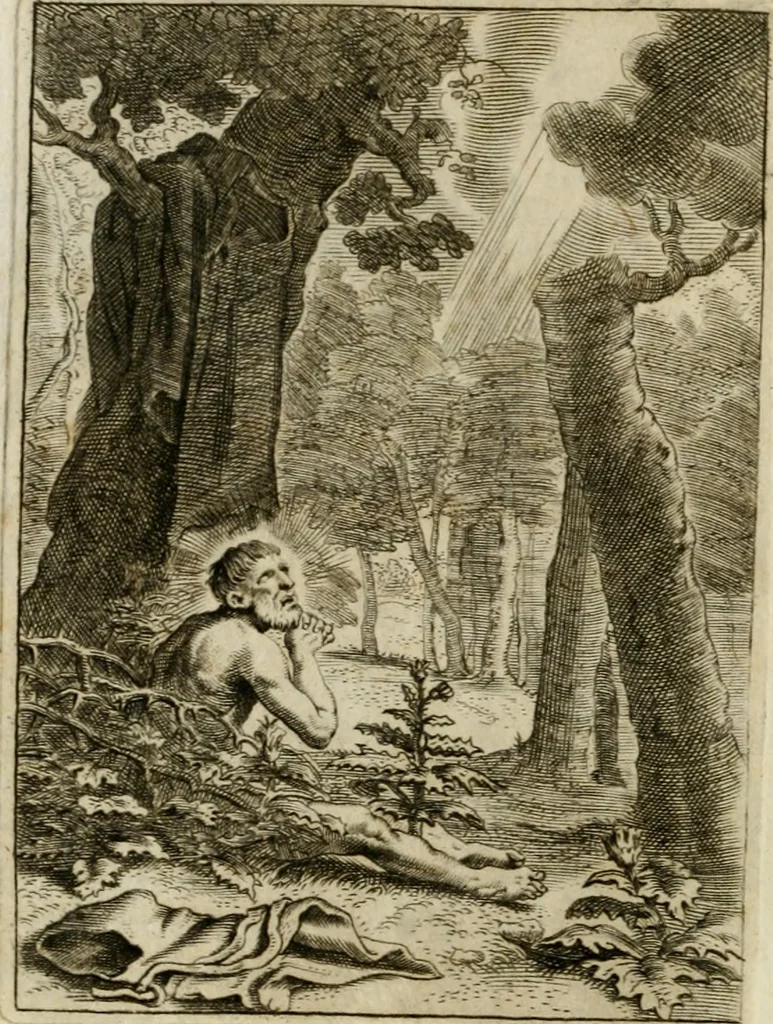 An illustration from Vita B. Ieannis Chisii Senensis Ordinis Erem. Sancti P. Augustini .., 1656, leaf 21
