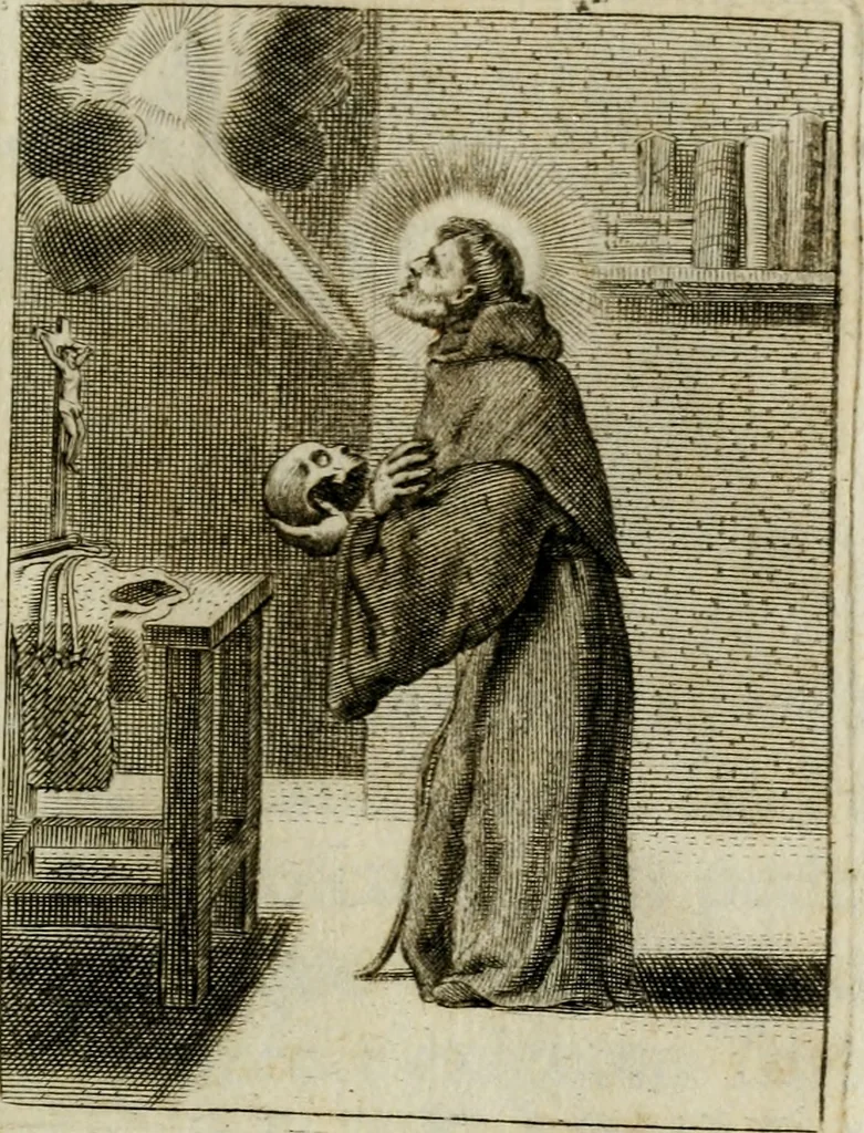 An illustration from Vita B. Ieannis Chisii Senensis Ordinis Erem. Sancti P. Augustini .., 1656, leaf 6