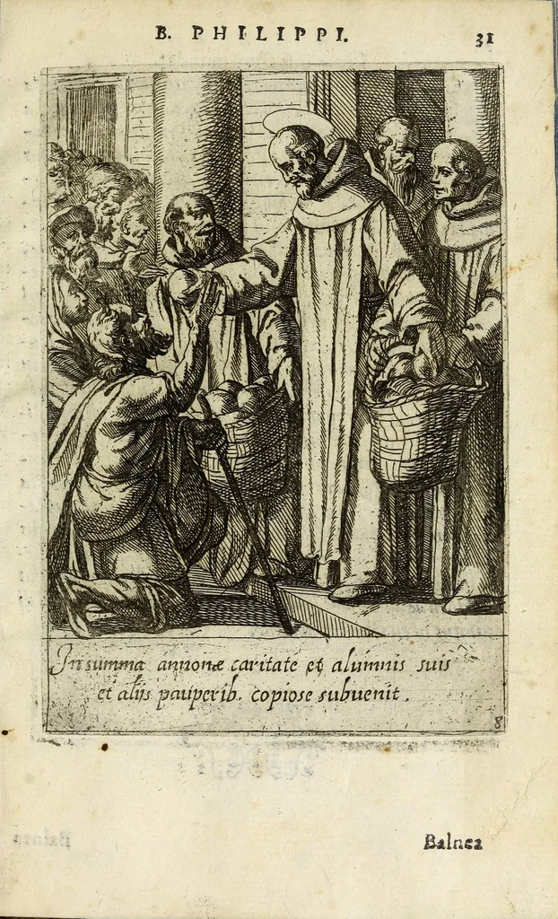 An illustration from Vita B. Philippi Benicii Florent. Ord. Servor[um] B. Mariae Virginis, 1591, leaf 39