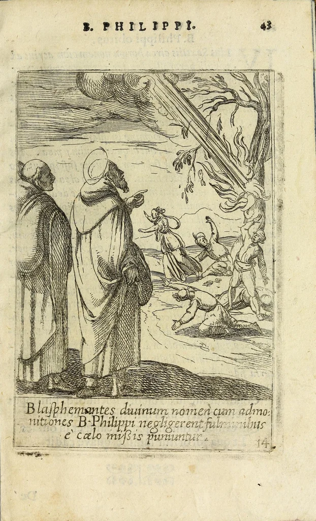 An illustration from Vita B. Philippi Benicii Florent. Ord. Servor[um] B. Mariae Virginis, 1591, leaf 51