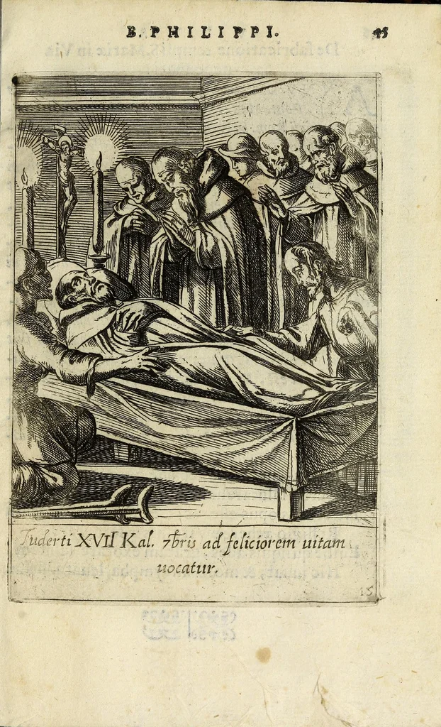 An illustration from Vita B. Philippi Benicii Florent. Ord. Servor[um] B. Mariae Virginis, 1591, leaf 53