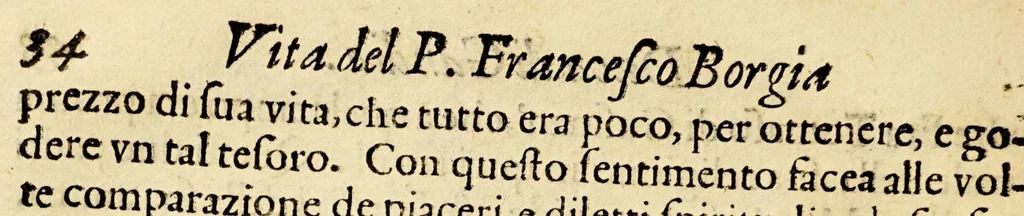 An illustration from Vita del P. Francesco Borgia, che fu duca di Gandia, e poi religioso, e terzo Generale della Compagnia di Giesu., 1600, leaf 50