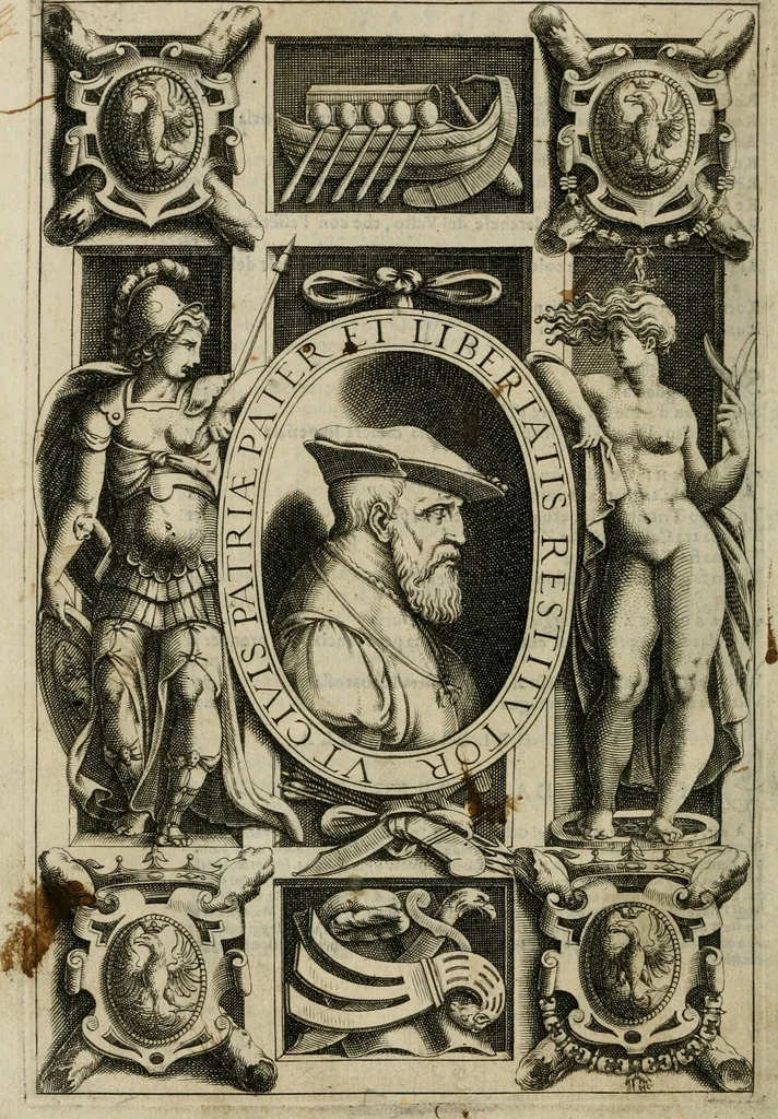 An illustration from Vita del prencipe Andrea Doria, 1565, leaf 19