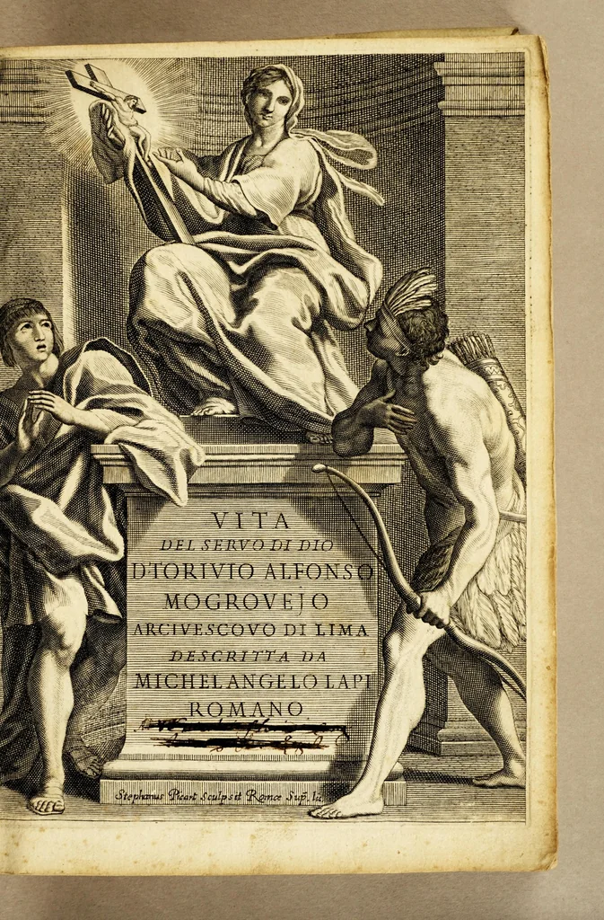 An illustration from Vita del servo di Dio D. Torivio Alfonso Mogrovejo, 1656, leaf 5