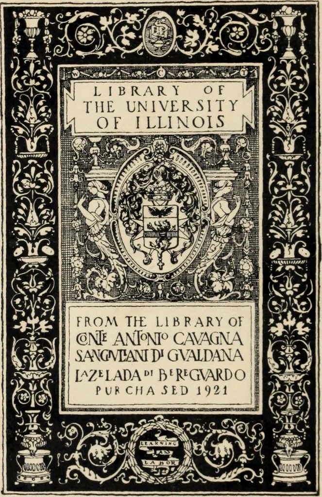 An illustration from Vita di Gio. Iacomo Medici, marchese di Marignano : valorosissimo, & inuittissimo capitan generale; nellaquale, oltra le vittorie per se stesso hauute contra il duca di Milano, e contra i Grigioni, et per altri nella Lombardia, nel Piemonte, nella Germania, nella Boemia, nell'Vngheria, nella Fiandra, e nella Toscana; sono comprese le più notabili cose nel suo tempo occorse; & molti auuertimenti politici, e modi di guerreggiare, 1605, leaf 1