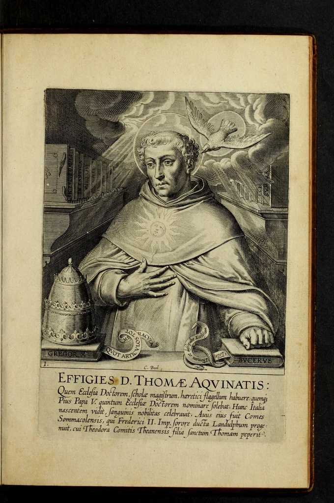 An illustration from Vita D. Thomae Aqvinatis, 1610, leaf 13