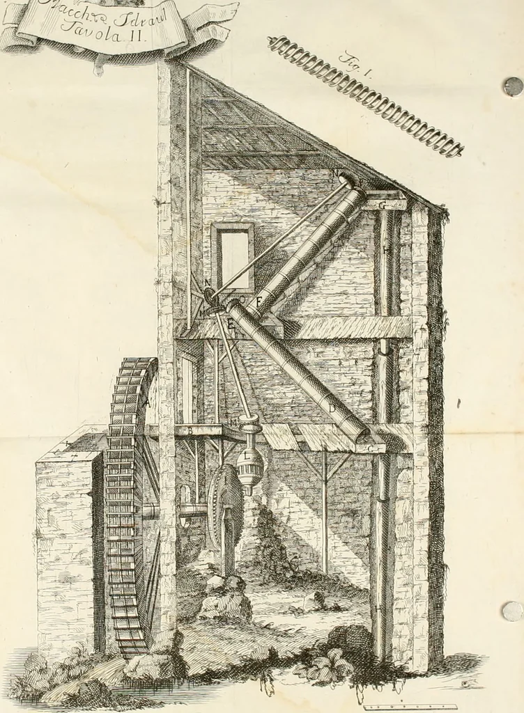 An illustration from Vita e macchine di Bartolommeo Ferracino, celebre bassanese ingegnere : colla storia del Ponte di Bassano dal medesimo rifabbrecato : illustrata da varie note riguardanti la stessa città, 1754, leaf 247