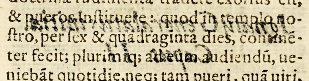 An illustration from Vita Ignatii Loiolae, Societatis Iesu fundatoris, : libris quinque comprehensa : in quibus initia ipsius Societatis, ad annum usq[ue] Domini 1556. explicantur., 1572, leaf 186