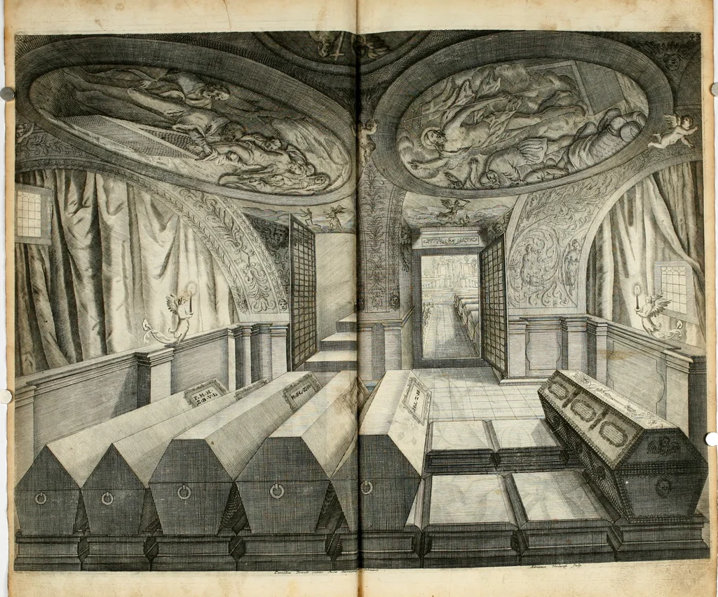 An illustration from Vita post vitam, 1662, leaf 12