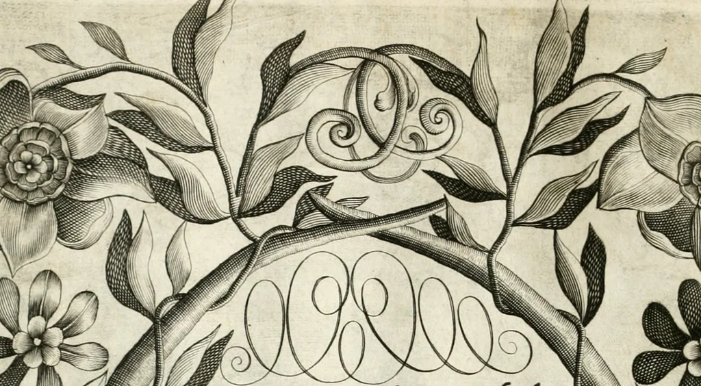 An illustration from Vita post vitam, 1662, leaf 13