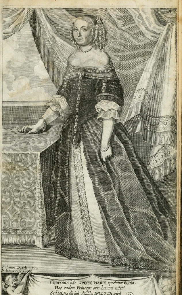 An illustration from Vita post vitam, 1662, leaf 16