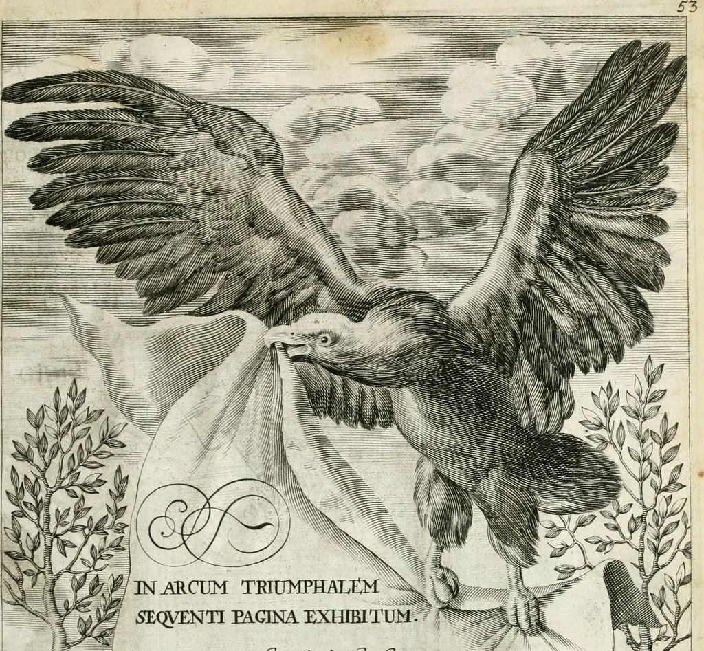 An illustration from Vita post vitam, 1662, leaf 22
