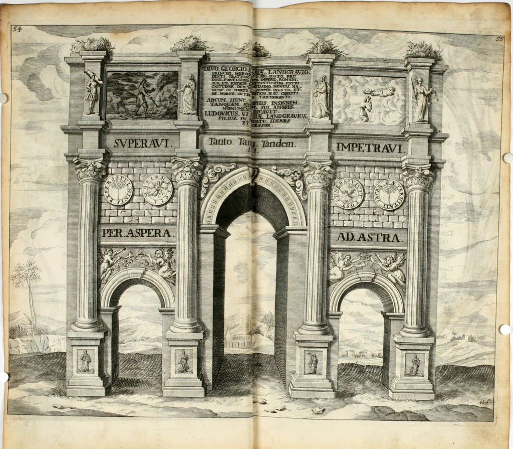 An illustration from Vita post vitam, 1662, leaf 24