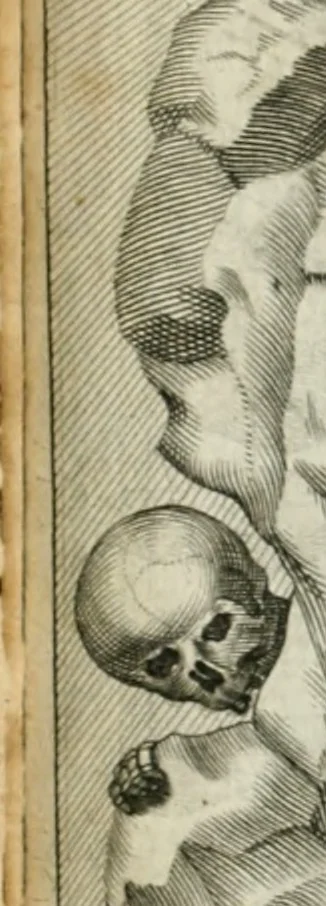 An illustration from Vita post vitam, 1662, leaf 9
