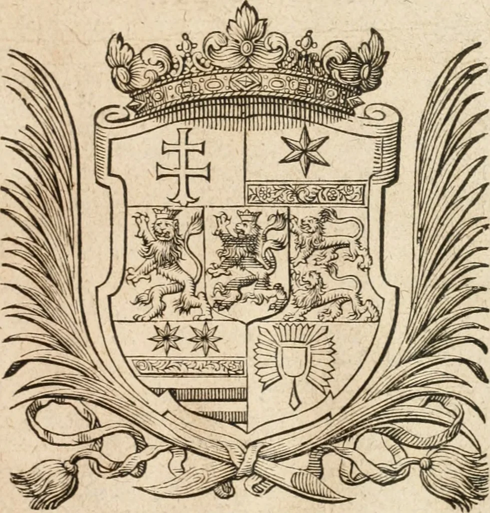 An illustration from Vita post vitam, 1662, leaf 90