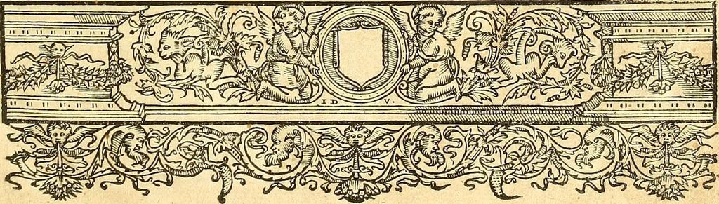 An illustration from Vitas patrum. : Libro de las vidas de los sanctos padres del yermo: segun lo escrinio el glorioso Hieronimo: nueuamente corregido y emendado, 1553, leaf 6