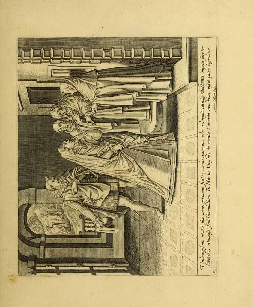 An illustration from Vita S. Virginis Teresiæ a Iesv : ordinis carmelitarvm excalceatorvm piae restavratricis, 1630, leaf 11