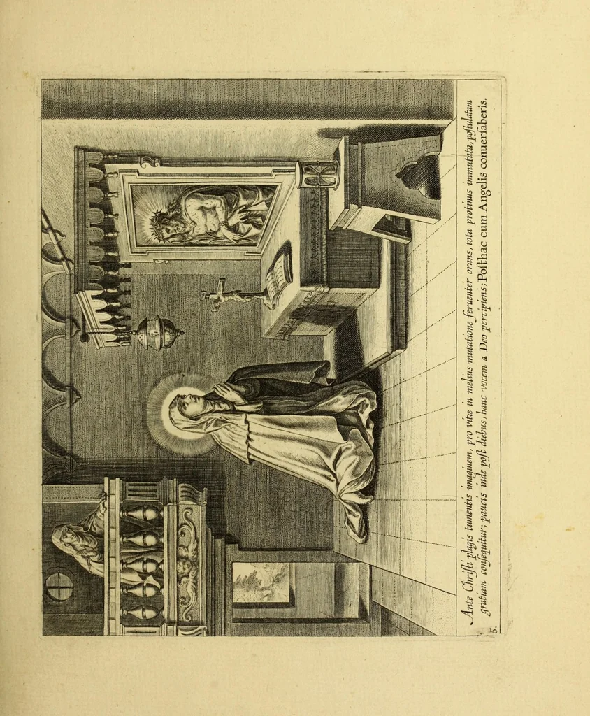 An illustration from Vita S. Virginis Teresiæ a Iesv : ordinis carmelitarvm excalceatorvm piae restavratricis, 1630, leaf 15