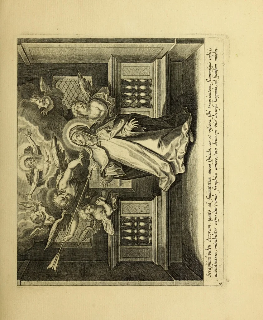 An illustration from Vita S. Virginis Teresiæ a Iesv : ordinis carmelitarvm excalceatorvm piae restavratricis, 1630, leaf 19