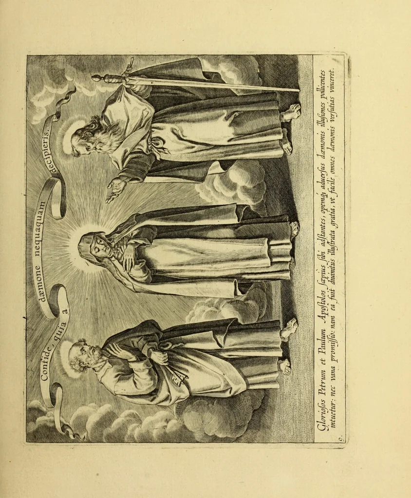 An illustration from Vita S. Virginis Teresiæ a Iesv : ordinis carmelitarvm excalceatorvm piae restavratricis, 1630, leaf 21