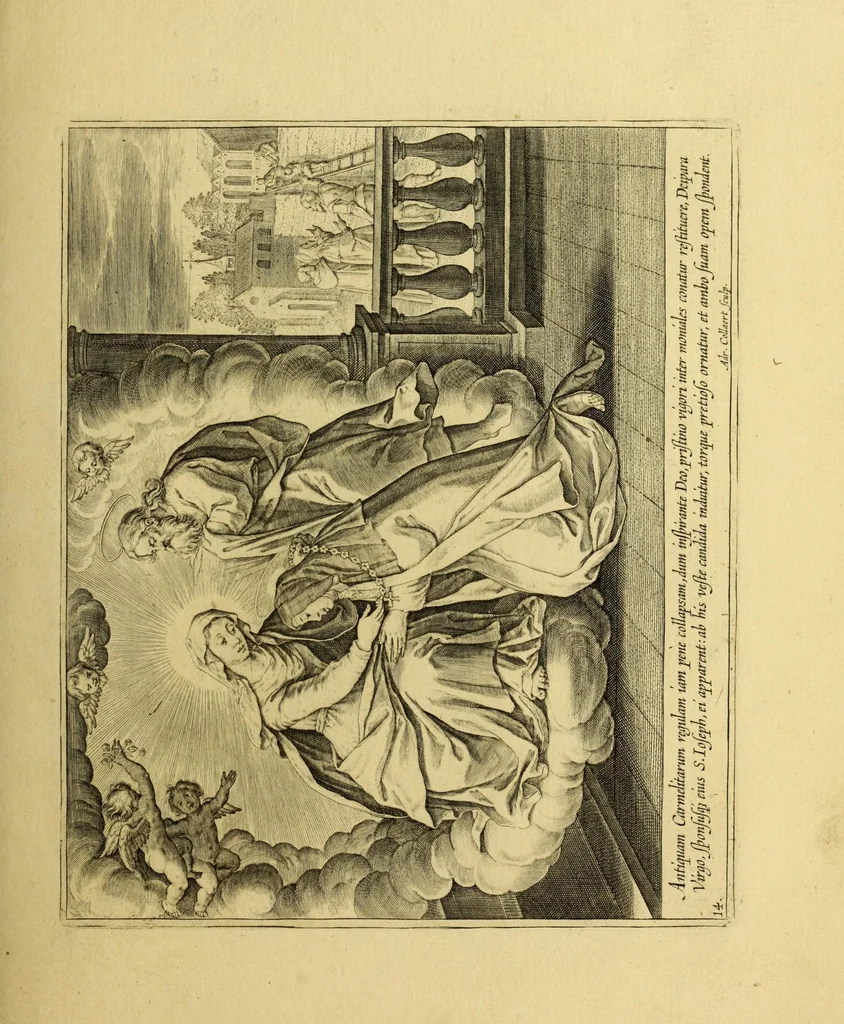 An illustration from Vita S. Virginis Teresiæ a Iesv : ordinis carmelitarvm excalceatorvm piae restavratricis, 1630, leaf 31