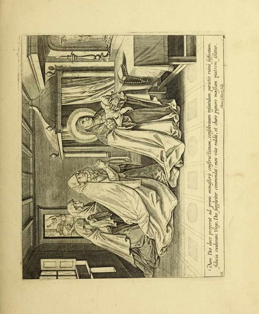 An illustration from Vita S. Virginis Teresiæ a Iesv : ordinis carmelitarvm excalceatorvm piae restavratricis, 1630, leaf 33