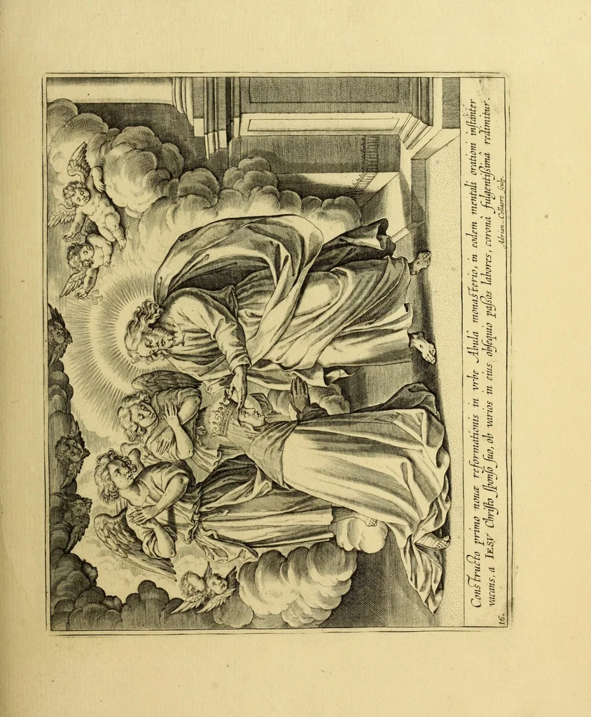 An illustration from Vita S. Virginis Teresiæ a Iesv : ordinis carmelitarvm excalceatorvm piae restavratricis, 1630, leaf 35