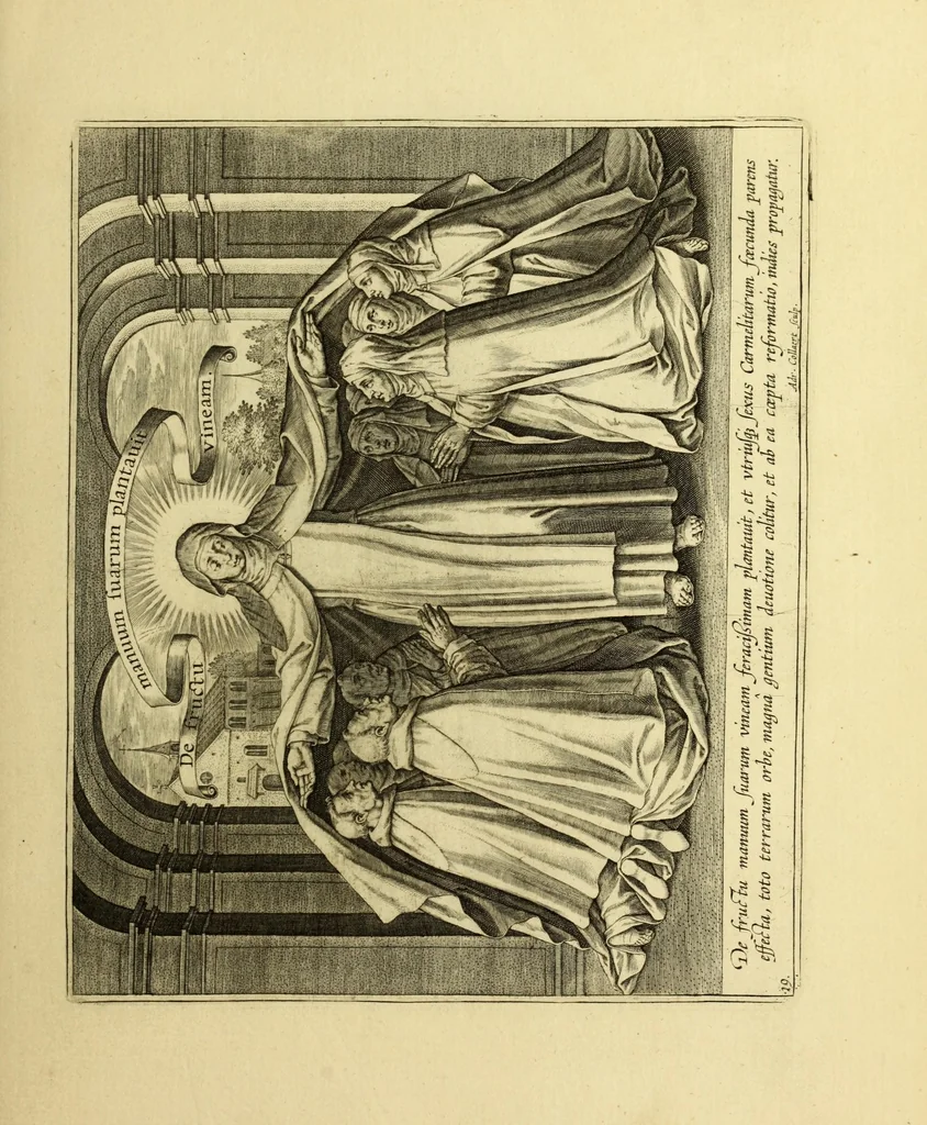 An illustration from Vita S. Virginis Teresiæ a Iesv : ordinis carmelitarvm excalceatorvm piae restavratricis, 1630, leaf 41