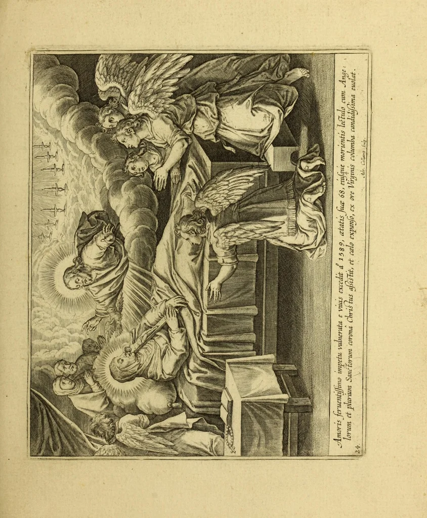 An illustration from Vita S. Virginis Teresiæ a Iesv : ordinis carmelitarvm excalceatorvm piae restavratricis, 1630, leaf 51