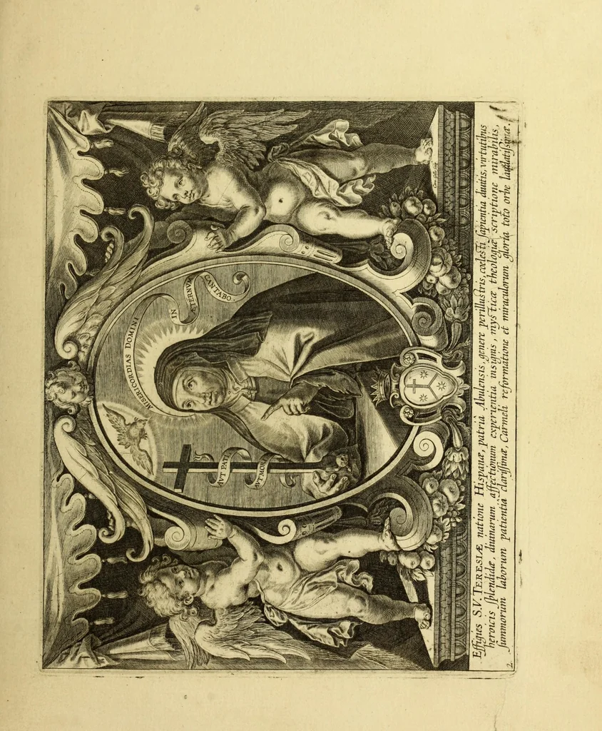 An illustration from Vita S. Virginis Teresiæ a Iesv : ordinis carmelitarvm excalceatorvm piae restavratricis, 1630, leaf 7