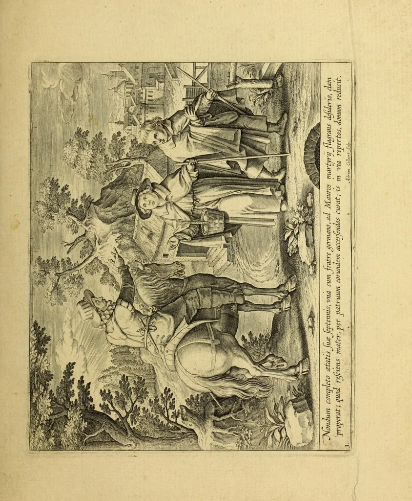 An illustration from Vita S. Virginis Teresiæ a Iesv : ordinis carmelitarvm excalceatorvm piae restavratricis, 1630, leaf 9