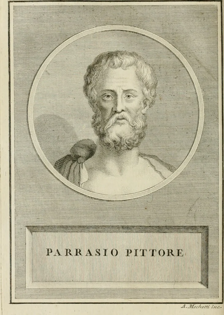 An illustration from Vite dei pittori antichi greci e latini, 1795, leaf 105